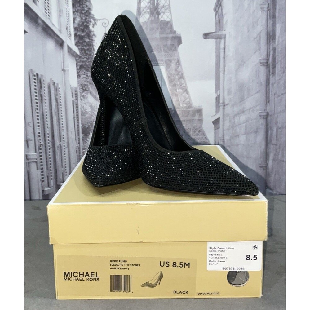 Michael Kors Keke Pump Women’s Embellished Black 1 Size 8.5 - Picture 2 of 9